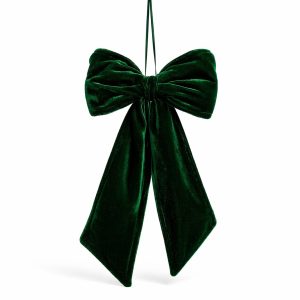 Green Velvet Bow
